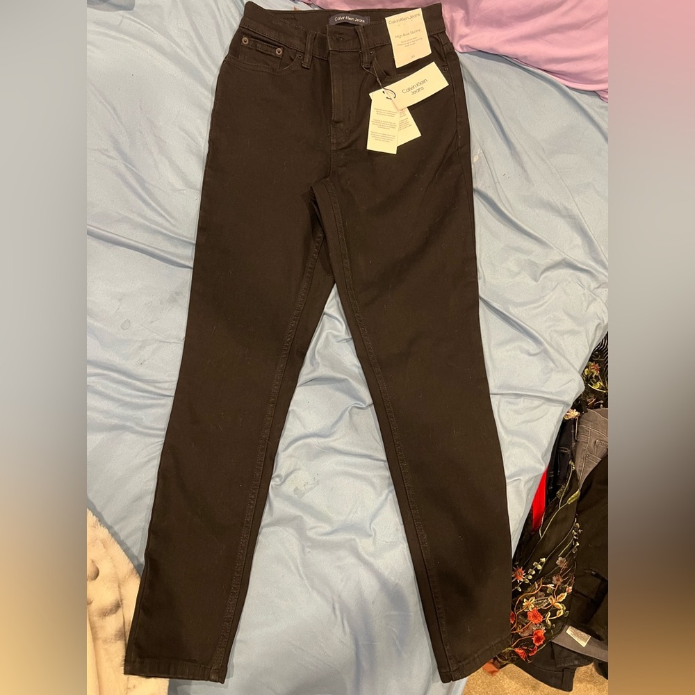 Calvin Klein Black High Waisted Skinny Jeans